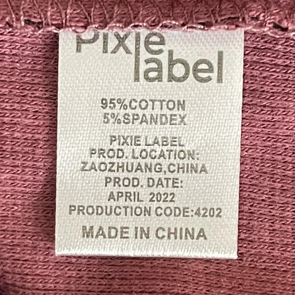 Pixie Label NWT Girl's Black Mauve Checkered Mock Neck Long Sleeve Top Size 14Y